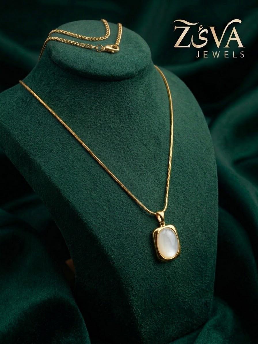 Orbital White frame Pendent