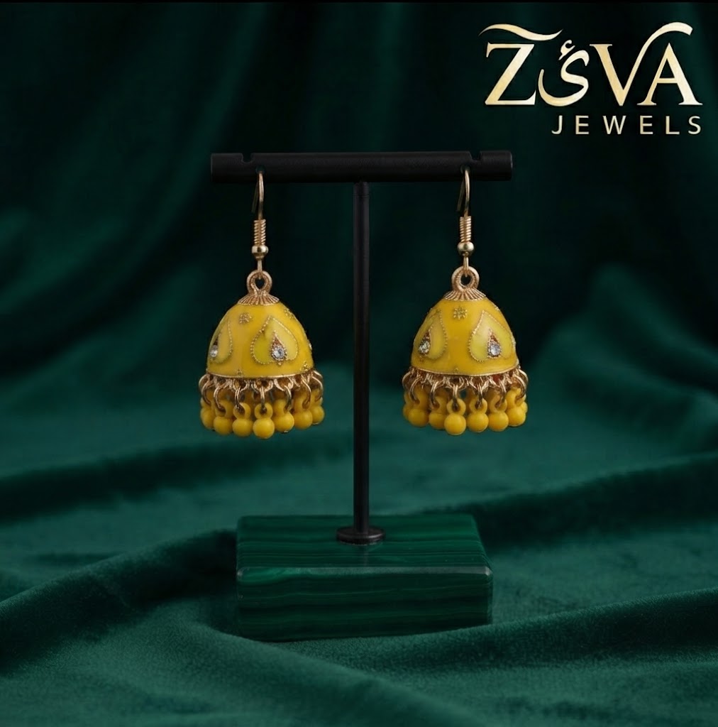 Yellow Mini Jhumka